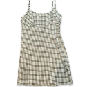 Brandy Melville Green Plaid Mini Dress - One size fits XS–M best